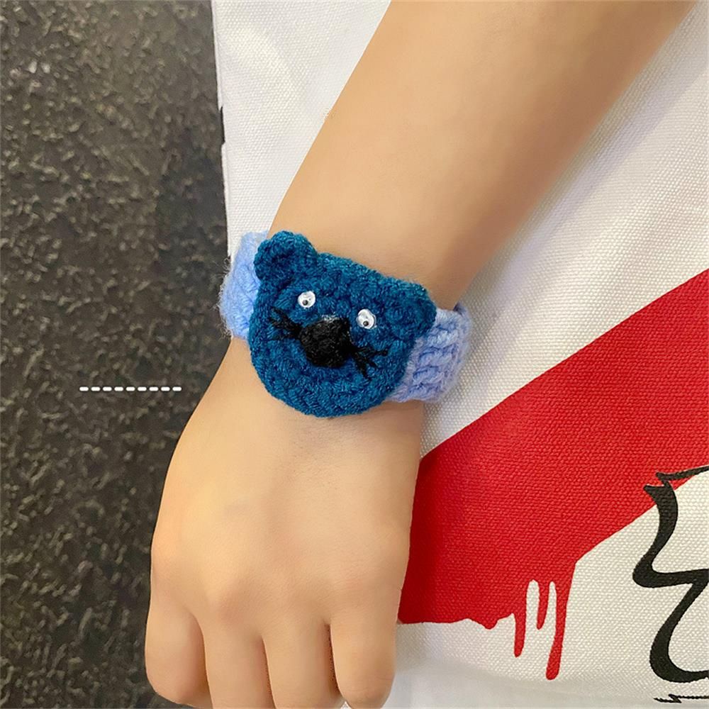 Vòng đeo tay đan len hình động vật đáng yêu sáng tạo thoải mái cho bé gái