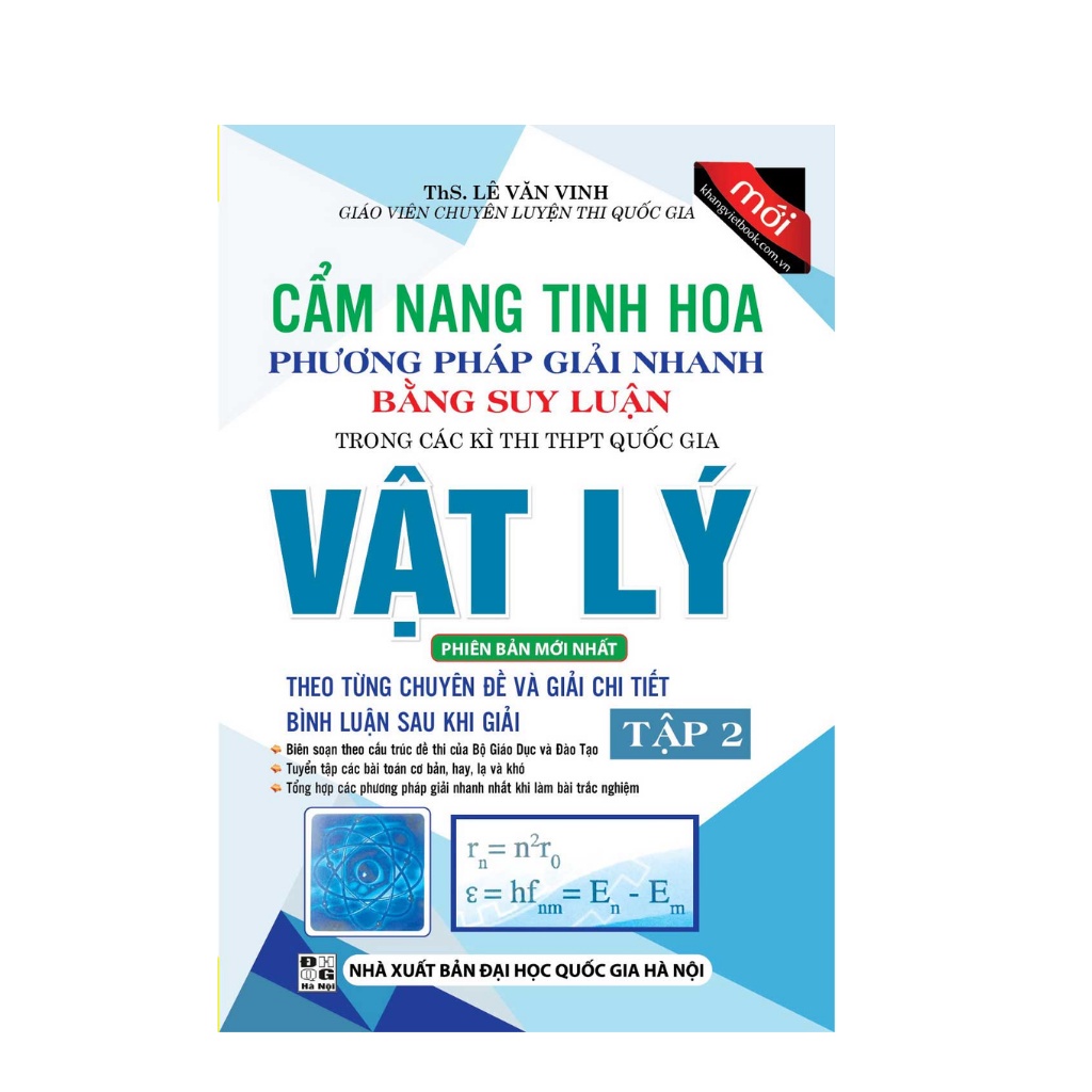 Sách - Cẩm nang tinh hoa phương pháp giải nhanh bằng phương pháp suy luận Vật Lý Tập 2