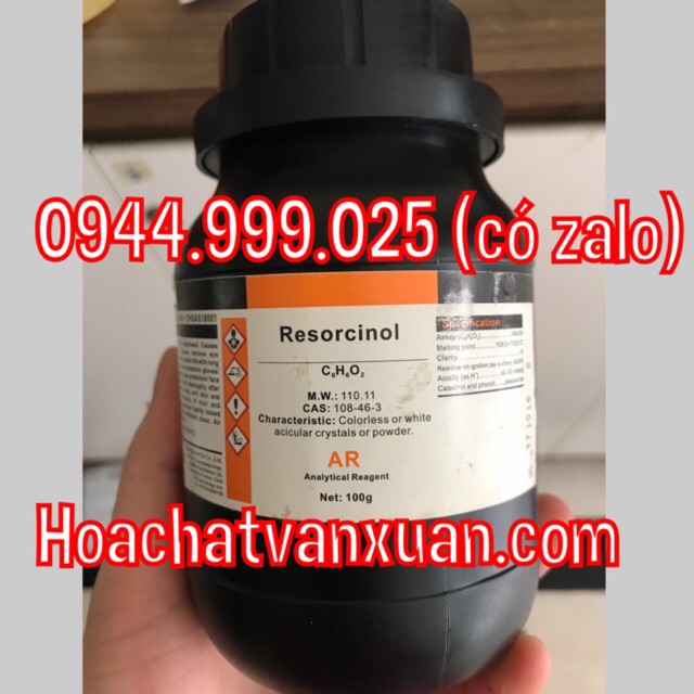 Hoá chất Resorcinol C6H6O2 lọ 250g Xylong CAS 108-46-3 Resorcinol resorcin