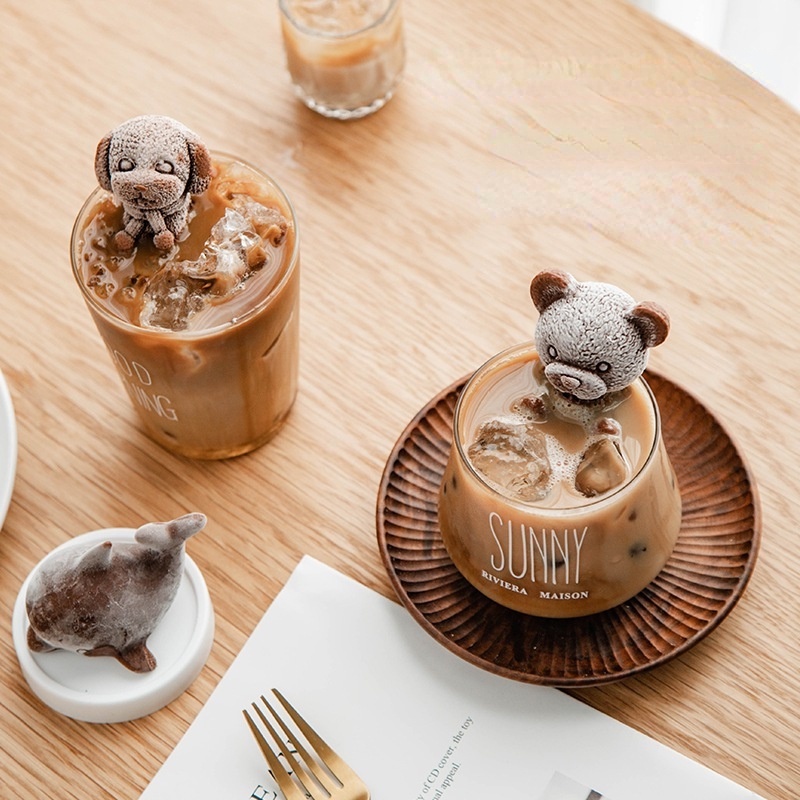 Khuôn Silicone Làm Đá/Xà Phòng/Sô Cô La DIY Hình Gấu Teddy