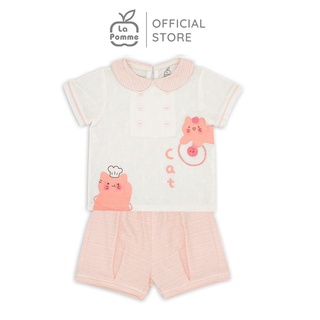 SS204 Bộ cộc tay La Pomme Mèo hồng