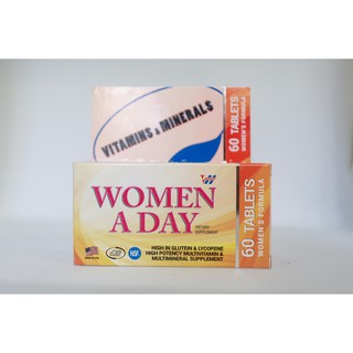 VIÊN UỐNG VITAMIN TỔNG HỢP 34 CHẤT CHO PHỤ NỮ 💕 WOMEN-A-DAY 💕 HỘP 60V 💕