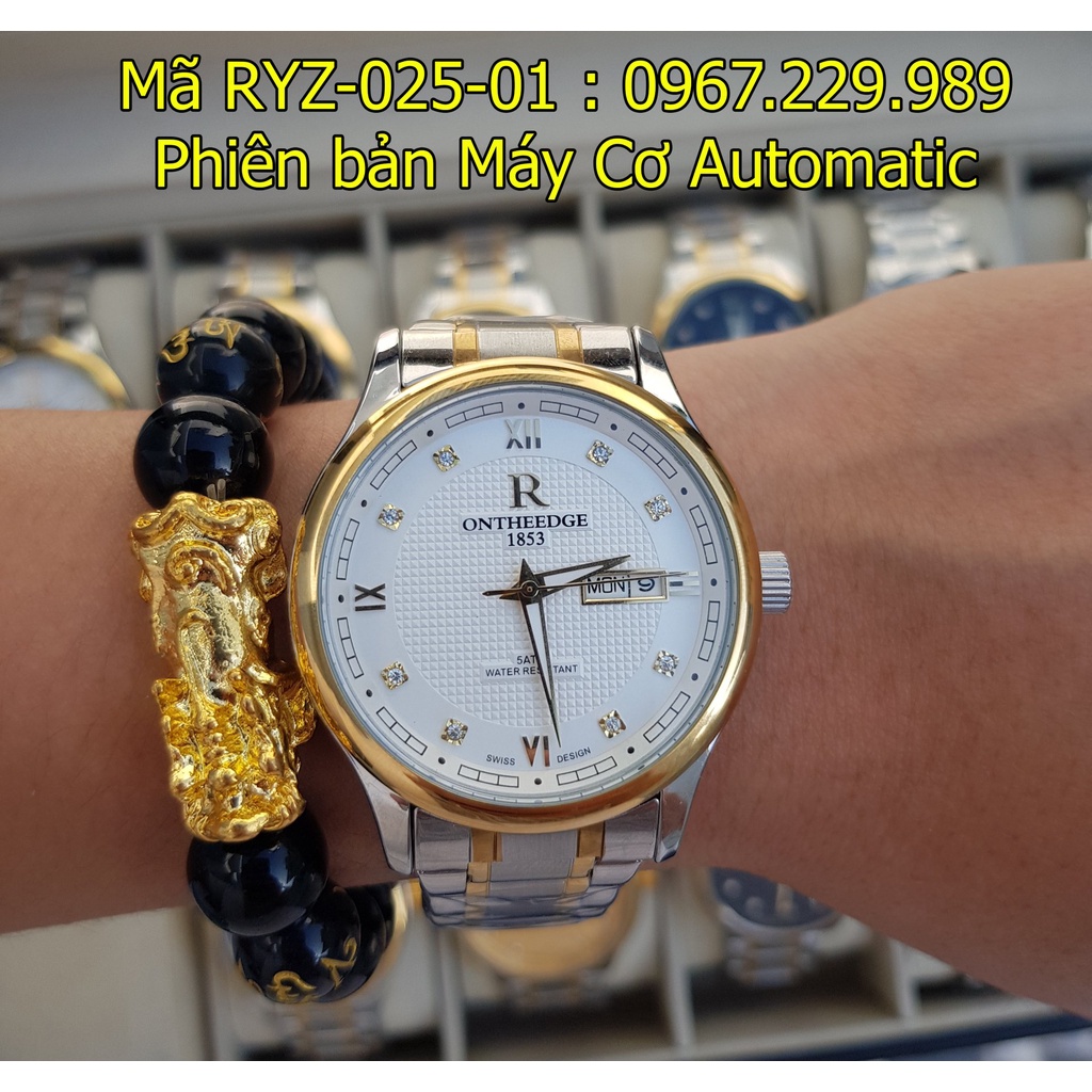 Đồng hồ cơ tự động Thụy Sĩ Ryz025 cơ automatic chính hãng