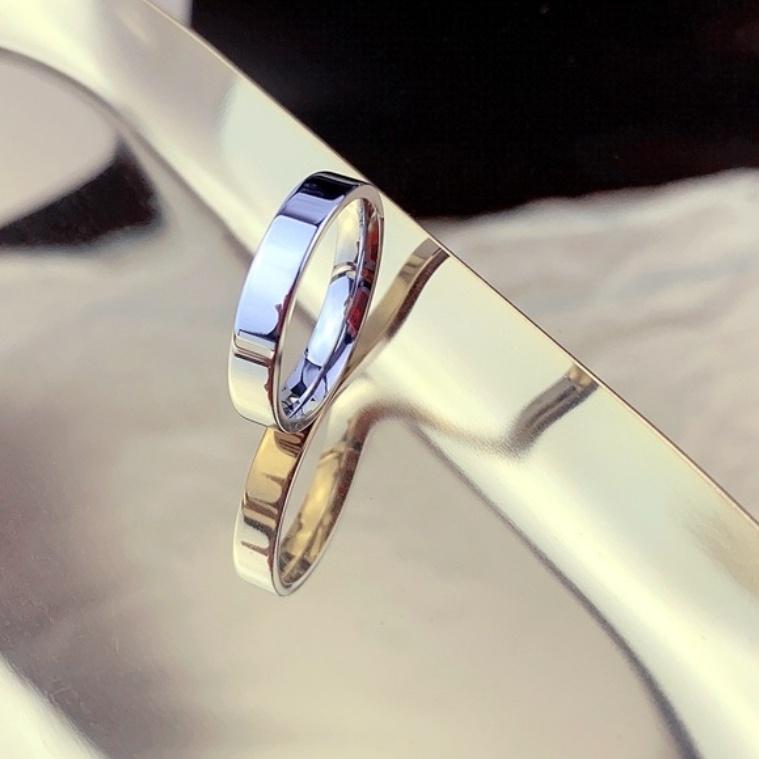 Nhẫn Nam Nữ Trơn Basic Punstore Màu Bạc Đẹp Cao Cấp Unisex Cá Tính Titan Không Gỉ -Nhẫn Plain Ring Nhỏ