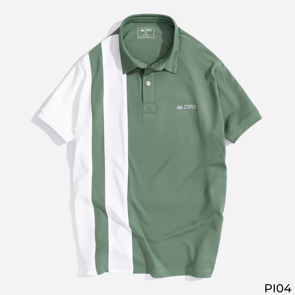 Áo Thun Nam Polo Kẻ Sọc Có Cổ Cao Cấp ZERO