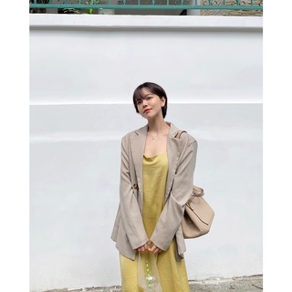 Áo khoác blazer caro màu nâu lenclothing 760600