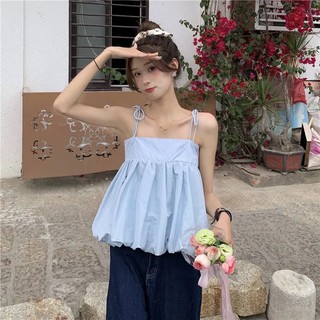 Áo 2 dây tiểu thư bánh bèo