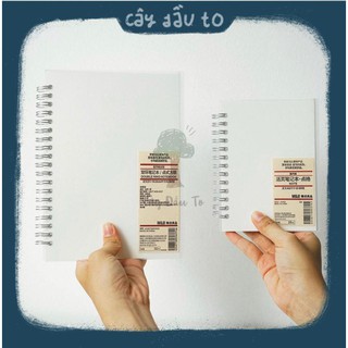 Sổ Giấy Chấm-Dot Gáy Lò Xo Bìa Trong Suốt Muji Nhật Bản