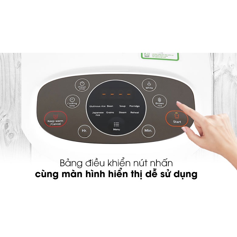 HD4533 - Nồi cơm điện tử Philips 1.8 lít HD4533 - Hàng chính hãng - Smart House