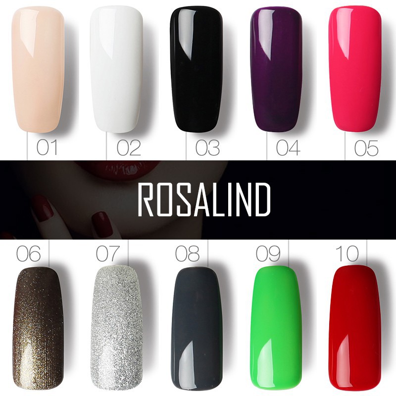 Lọ gel sơn móng tay Rosalind chuyên dụng nhiều màu sắc hợp thời trang 10ml