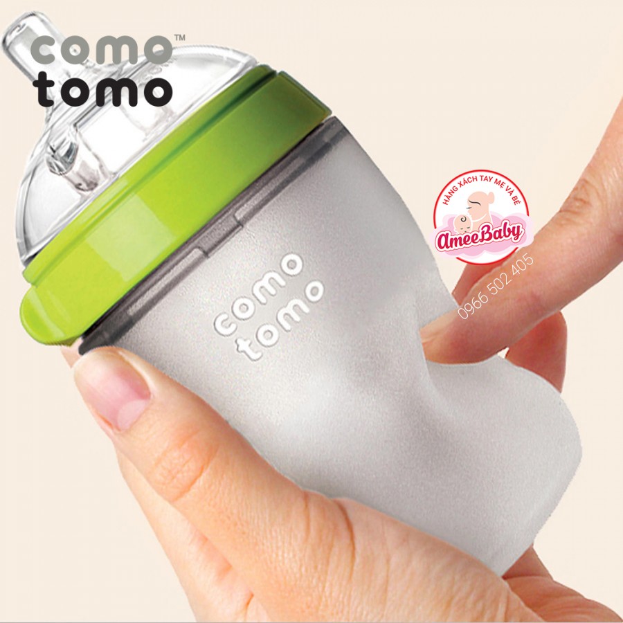 [‪CHÍNH HÃNG 100%] Bình Sữa Comotomo Cho Bé - 150ml/250ml -Silicone Siêu Mềm - Hàn Quốc‬‬