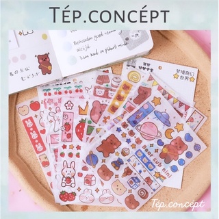 Sticker trang trí hình thú cưng dễ thương