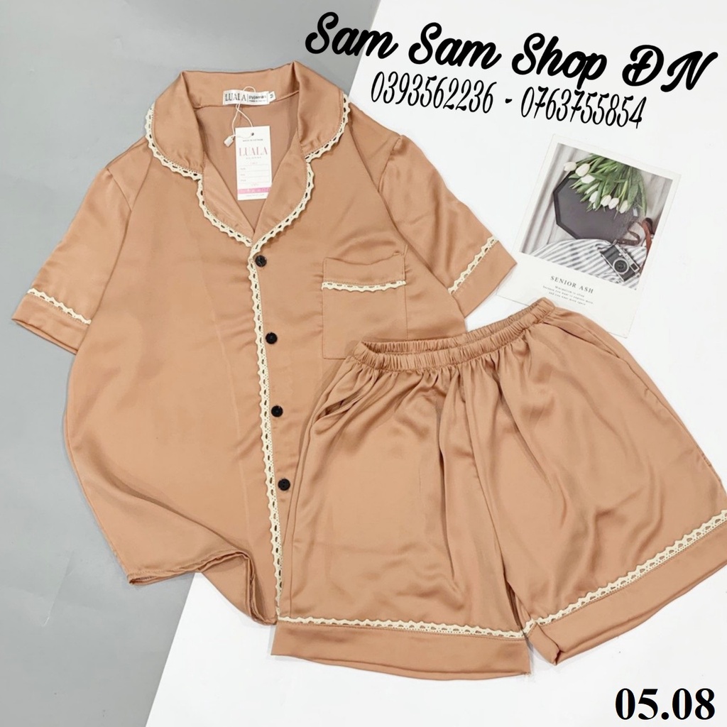 Đồ ngủ nữ, pijama lụa, bộ mặc nhà mềm mịn áo cộc quần dài size 40-65kg - Sam Sam Shop