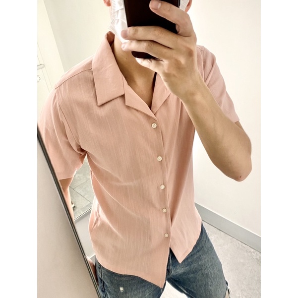 Áo Sơ Mi Nam Cổ Vest Màu Trơn