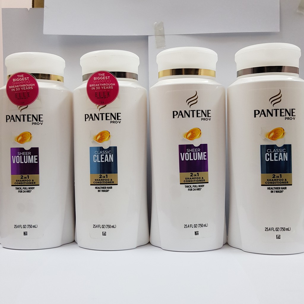 Dầu Gội & Xả 2in1 Pantene Mỹ nhiều mùi hương 750ml