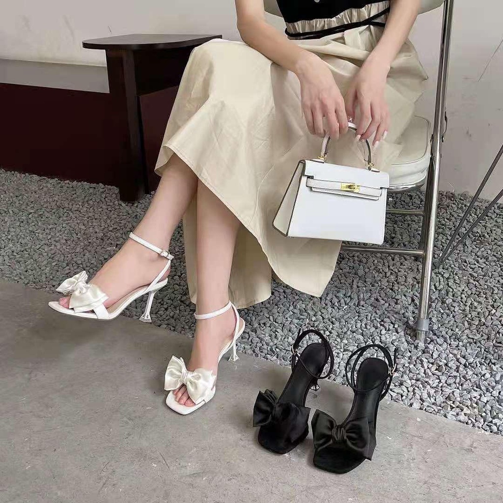 Sandal Cao Gót Thiết Kế Mới Màu Trắng Thời Trang Dành Cho Mùa Hè