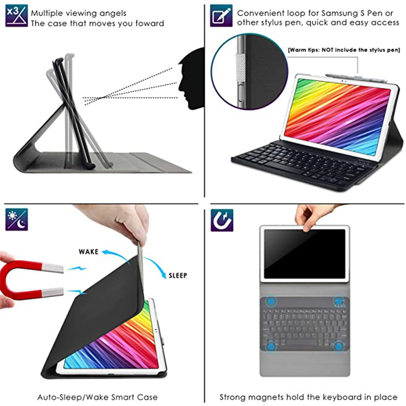 Bao da thời trang kiêm bàn phím không dây bảo vệ mạnh mẽ dành cho Lenovo Tab P11 Tb-J606F P11 Pro Tb-J706F