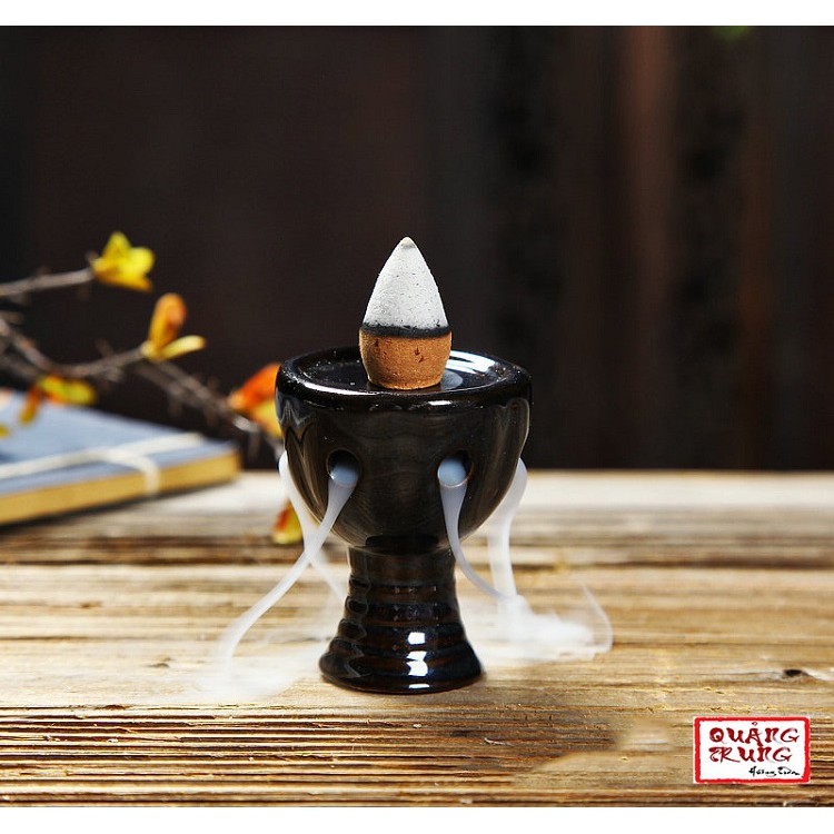 Thác Khói Trầm Hương Đế Gốm Sứ Đặt Nụ Trầm | BigBuy360 - bigbuy360.vn