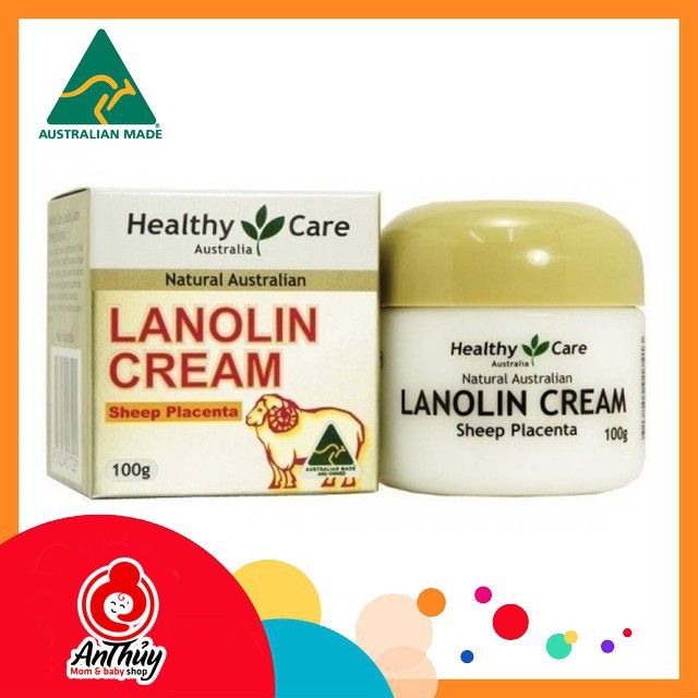 Kem Dưỡng Da Nhau Thai Cừu Healthy Care Lanolin Cream Natural Australia