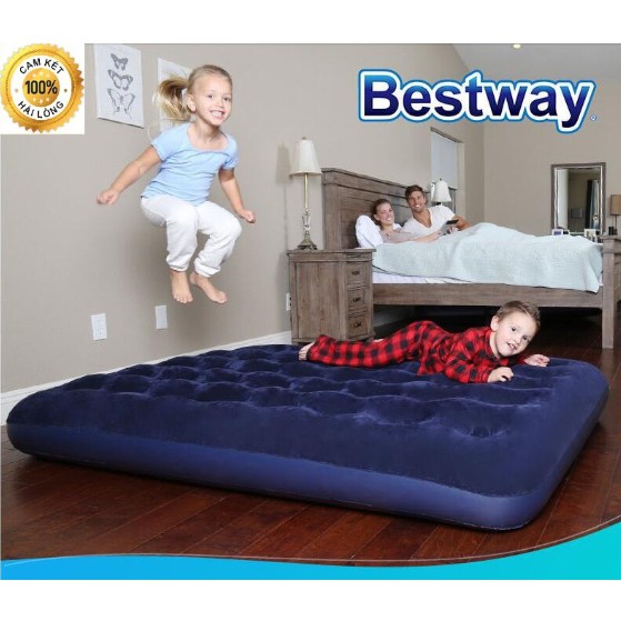 [FREESHIP] Nệm Hơi Đệm Hơi Cao Cấp Bestway Tặng 1 Bơm điện 203*152*22CM. Có Kèm BƠM ĐIỆN cao cấp