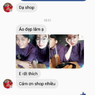 Áo Sơ Mi Cặp FIGTREE Màu Tím Cổ Trụ Cực Thời Trang