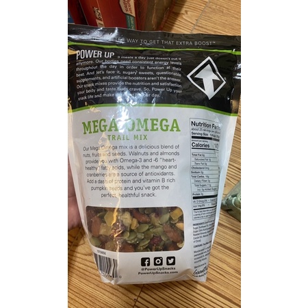 (túi lớn) Hạt sấy khô TRAIL MIX MEGA OMEGA 737g của Mỹ