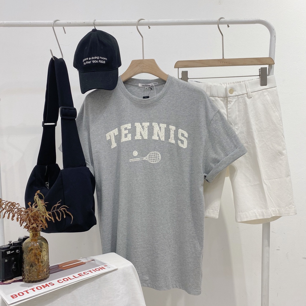 [Ảnh thật] Áo thun TENNIS cotton dáng rộng 136 | BigBuy360 - bigbuy360.vn