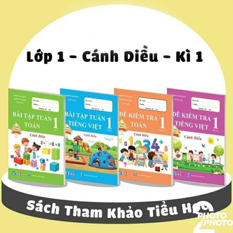 Sách - Combo Đề Kiểm Tra Và Bài Tập Tuần Toán Và Tiếng Việt Lớp 1 - Cánh Diều - Học Kì 1