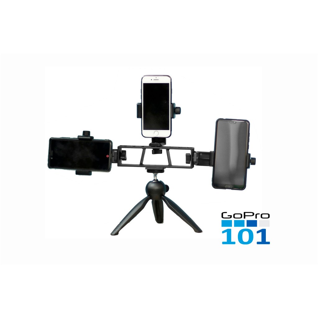 Khung kẹp điện thoại đa chức năng cho chân máy ảnh, khung giữ điện thoại cho chân tripod - Gopro101- inoxnamkim