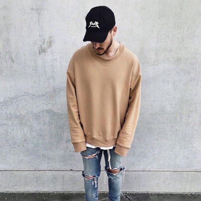Sweater màu tan trơn