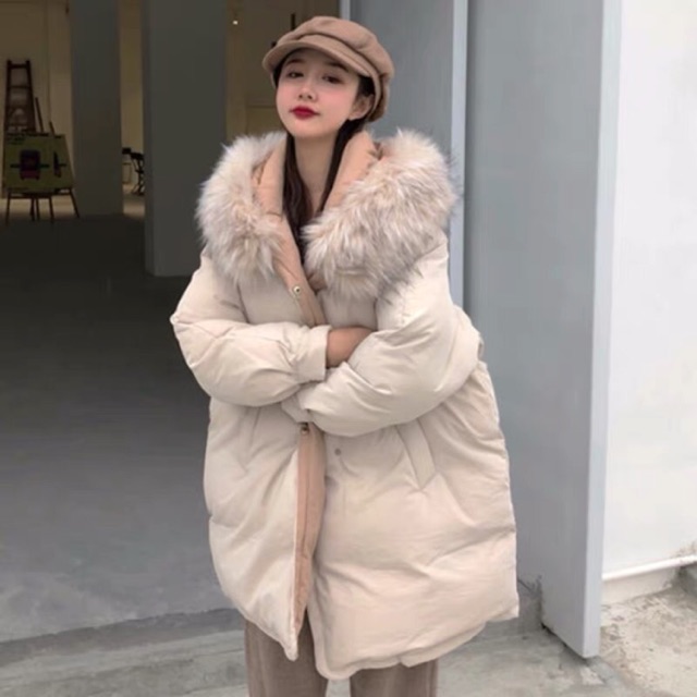 Áo khoác phao cúc bấm