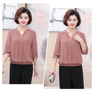 Tk101-áo trung niên tay lỡ bo thun cao cấp s-6xl