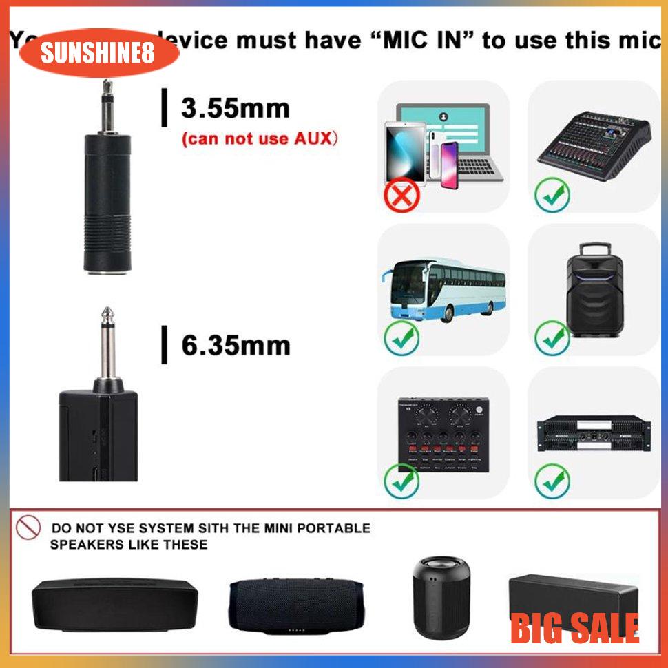Micro không dây cầm tay có đầu nhận mini