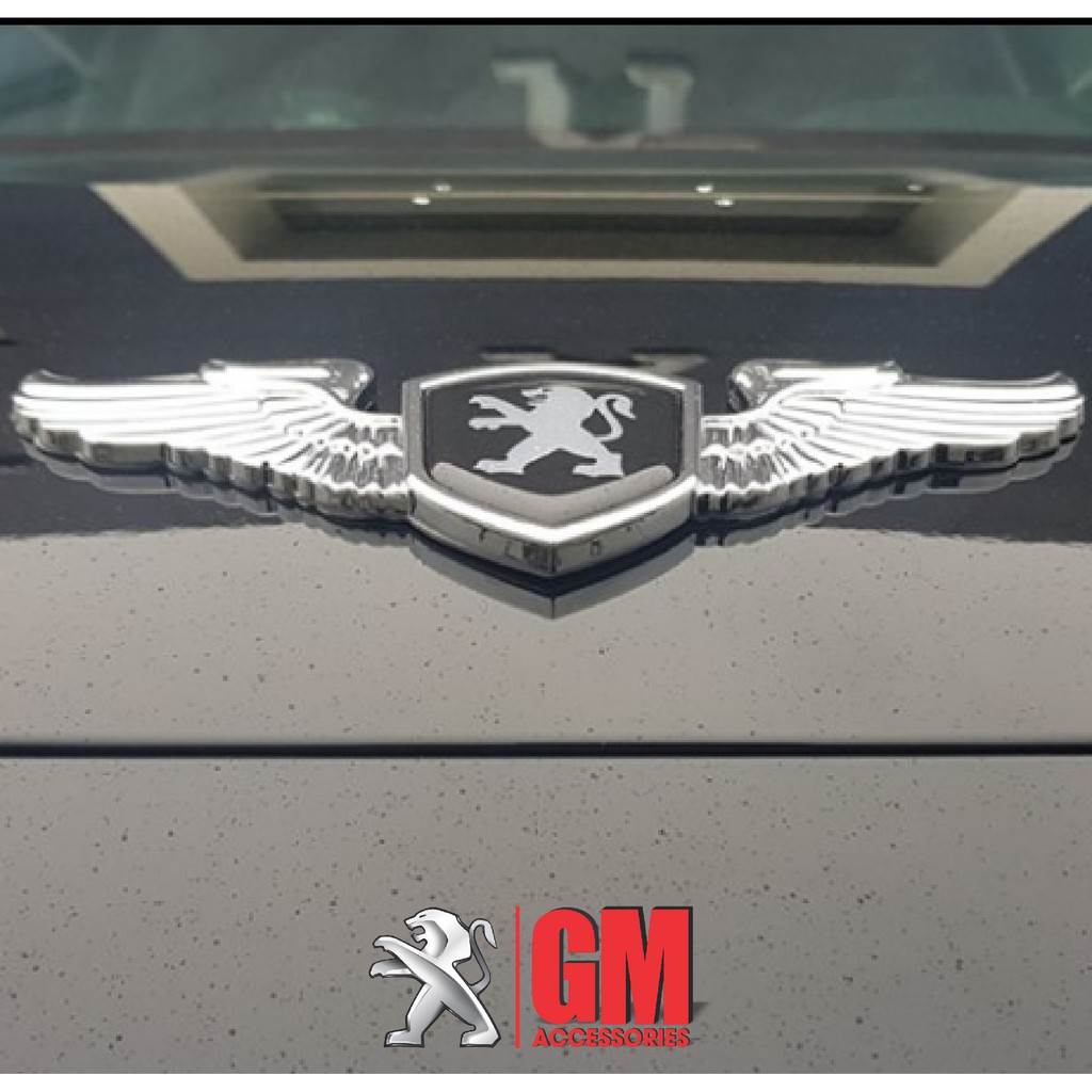 Lô gô Cánh chim nắp capo Peugeot 3008 new và 5008