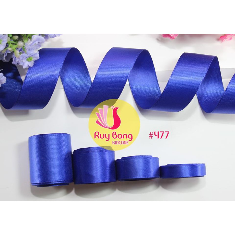 Ruy băng satin ❤️FREESHIP❤️ ruy băng lụa tone xanh ( cuộn 5m)