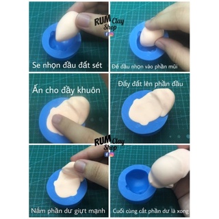 khuôn silicon  làm mặt chibi