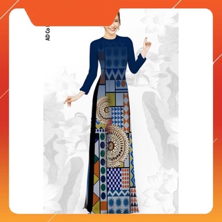 [Freeship đơn từ 0đ] ] Áo dài lụa nhật 👗 FREESHIP 👗 Áo dài chất lụa Nhật in 3d đẹp