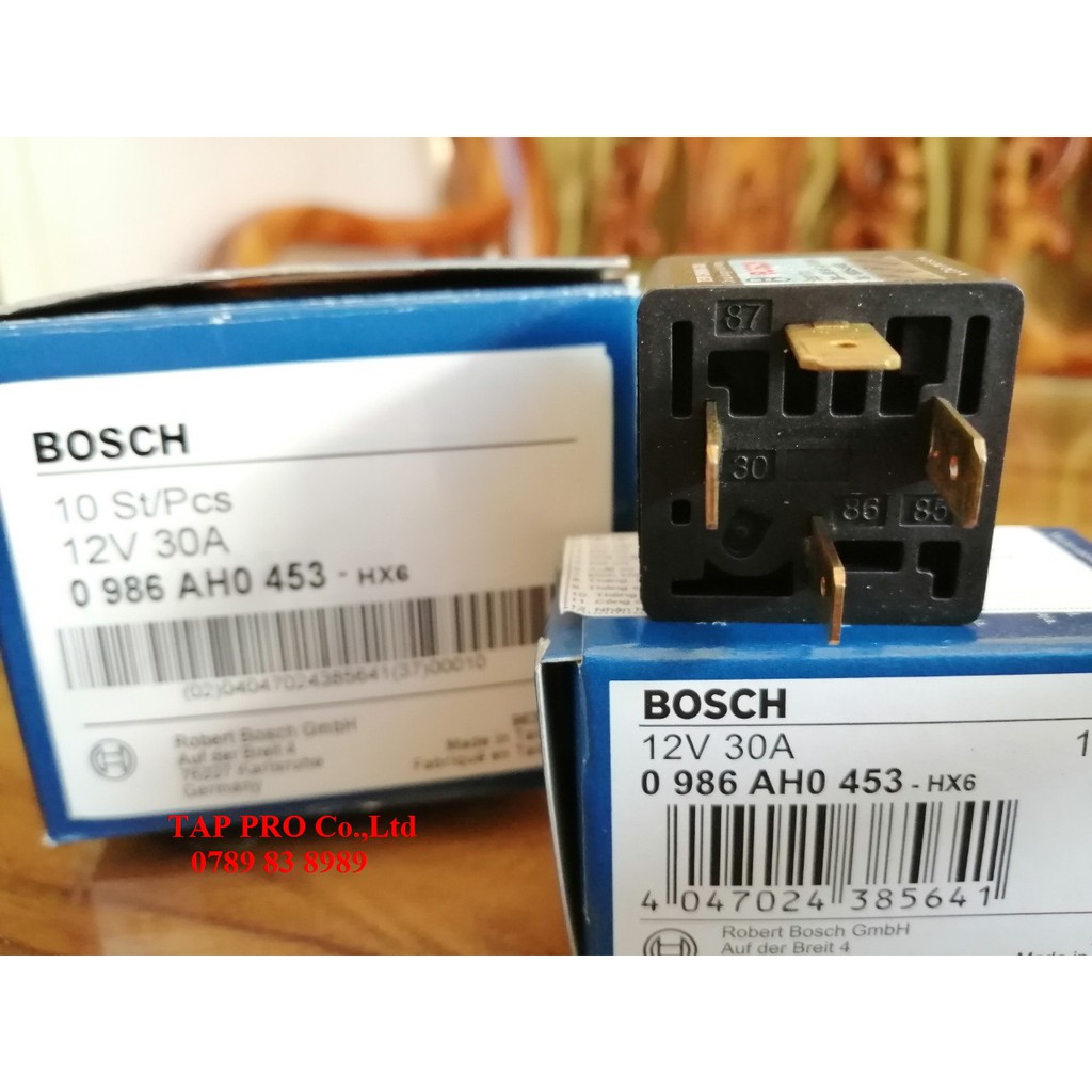 Relay (Rờ le) Bosch chính hãng 12V 4 Chân – 5 Chân