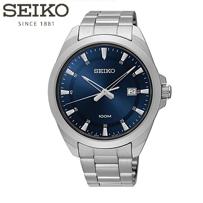 Đồng hồ nam Seiko SUR207P1 Chính hãng Nhật Bản  -  Dây Thép Không Rỉ - Mặt Xanh Sunray - Bảo Hành 18 Tháng