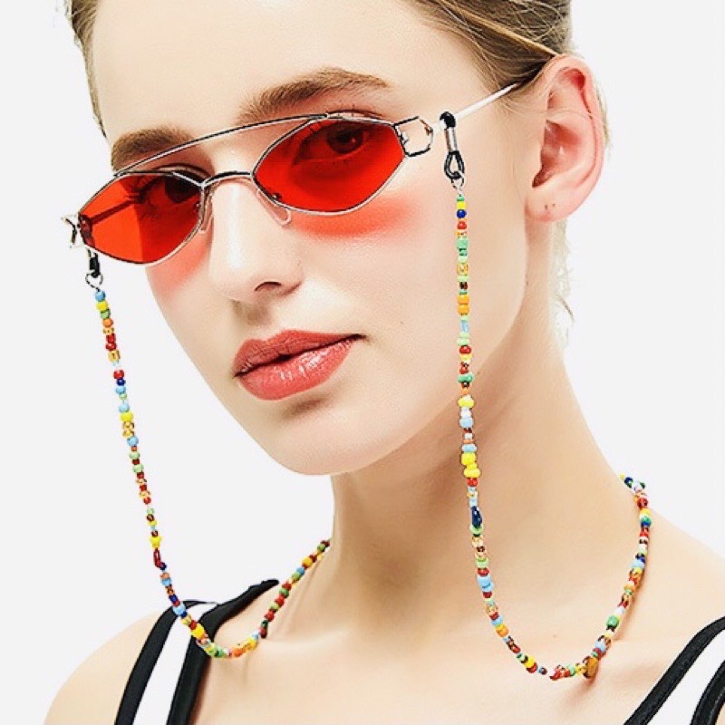 Dây Đeo Khẩu Trang, Đeo Kính Hạt Cườm Nhiều Màu, Dây Đeo Handmade Xinh Xắn