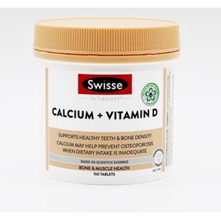 Viên Uống Bổ Sung Canxi Swisse Calcium + Vitamin D Của Úc 150 viên ☘️New☘️ bổ sung canxi hữu cơ chống loãng xương