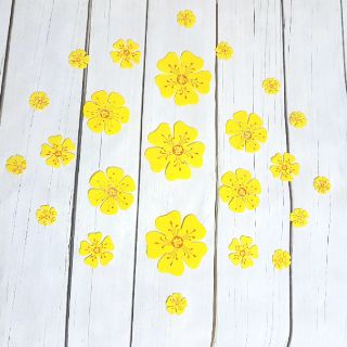 Hoa Mai Hoa Đào xốp dán kính (combo4 size)