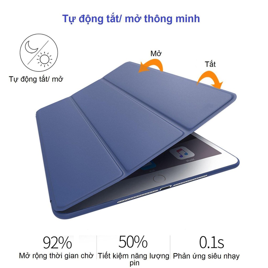 Bao da cao cấp Silicone dẻo dành cho iPad Air 2 - Tự Động Tắt Mở màn hình