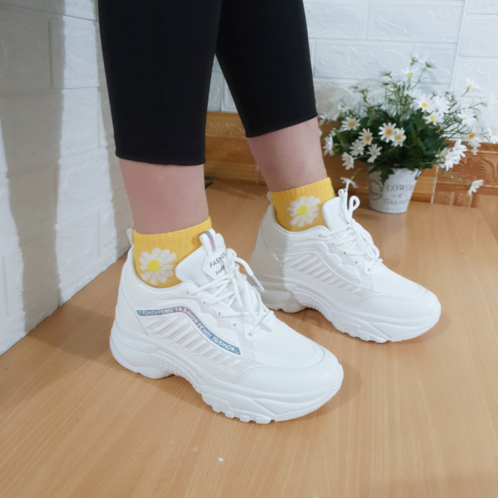 giày thể thao nữ trắng ulzzang kiểu dáng sneaker hàng đẹp giá rẻ HV08