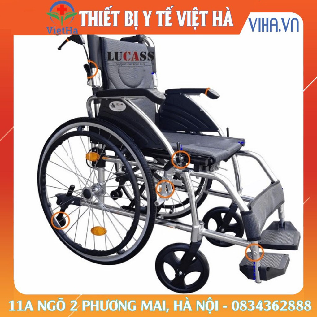 Xe lăn hợp kim nhôm cao cấp Lucass X72 Xe lăn tay