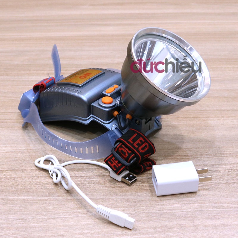 Đèn pin đội đầu siêu sáng chống nước chóa to 10cm thiết kế thông minh | Đức Hiếu Shop