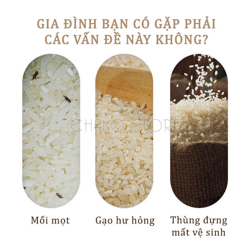 Thùng đựng gạo Ecoco cao cấp chống côn trùng, ẩm mốc cực tốt bảo vệ hạt gạo luôn được sạch