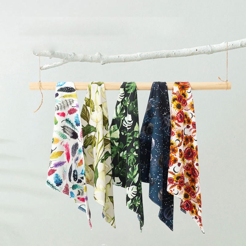 Yếm Ăn Cotton Hình Tam Giác Thấm Hút Tốt Tiện Dụng Cho Bé Sơ Sinh