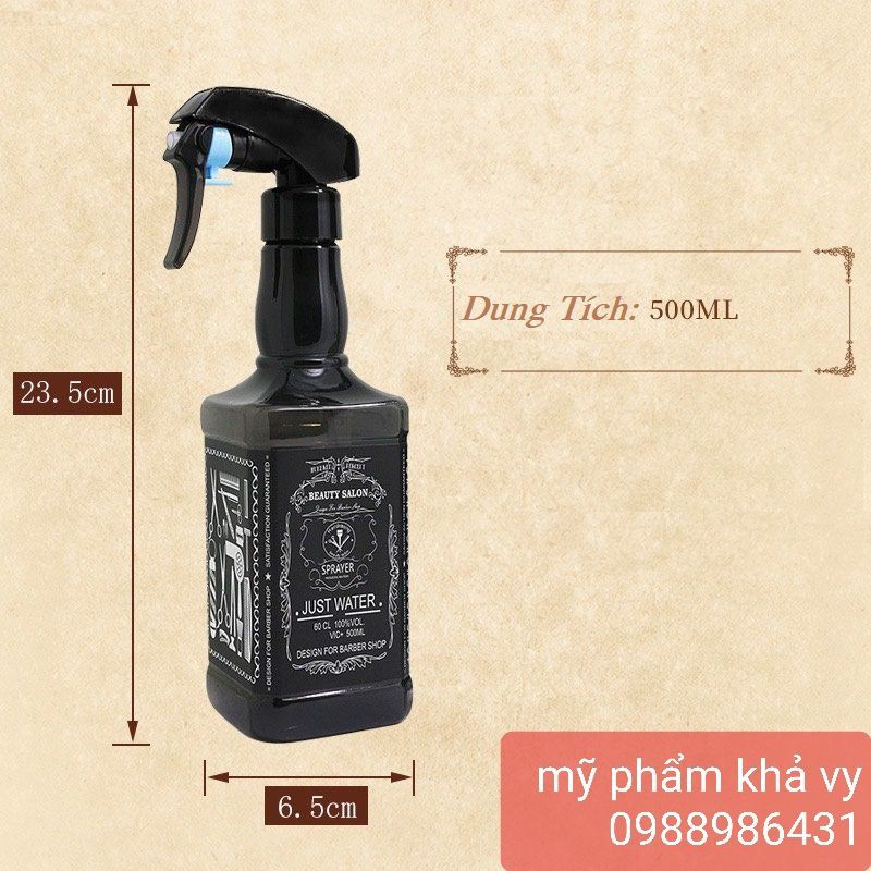 Chai xịt nước phun dạng sương cao cấp cho barber Water Spray For Haircut