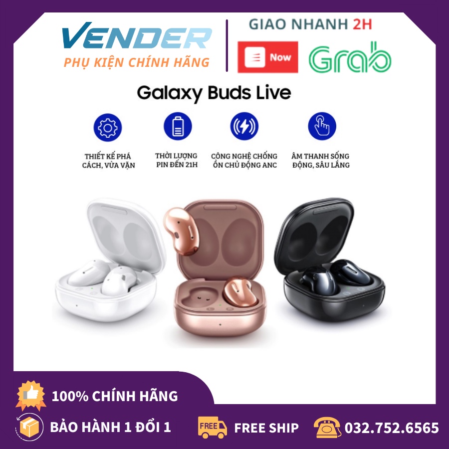 Tai Nghe Samsung Galaxy Buds Live - Tai nghe Bluetooth hạt đậu nhỏ âm thanh tốt bảo hành 6 tháng 1 đổi 1